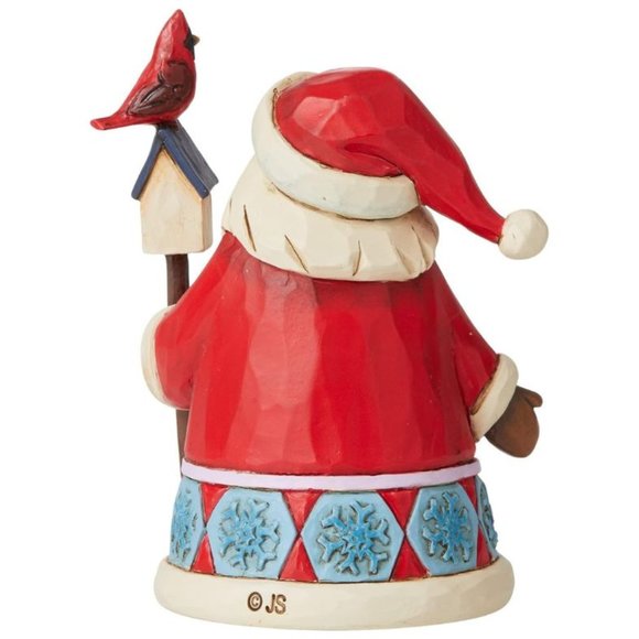 Jim Shore Heartwood Creek Santa with Cardinal and Birdhouse...